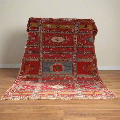 6×10 ft Antique Moroccan Rug - TAZNAKHT Runner - Heritage Handmade