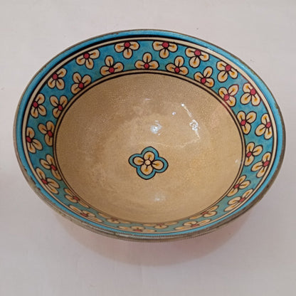 19th Antique Moroccan Ceramic Bowl from SAFI