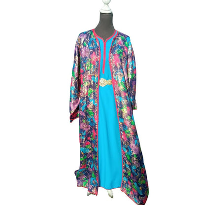 Antique Metallic 2 Piece Moroccan Caftan for Women