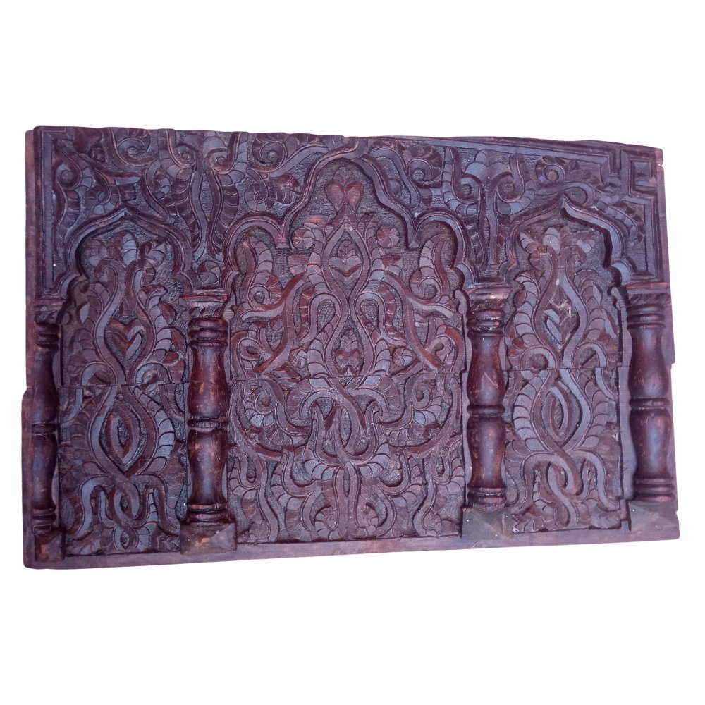 Oriental moroccan carved wall panel 