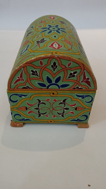 Vintage Moroccan Painted wooden Box