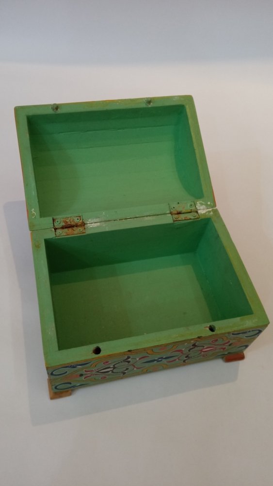 Vintage Moroccan Painted wooden Box