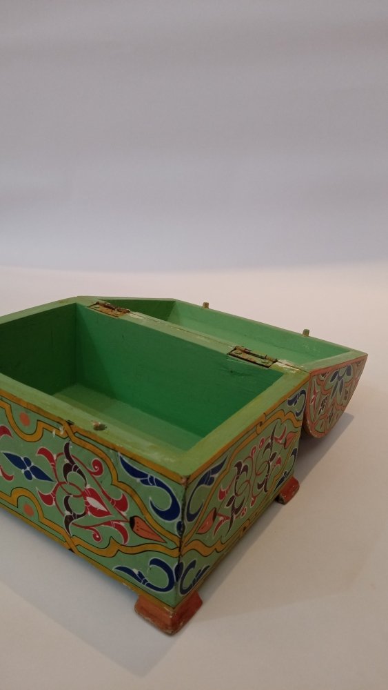 Vintage Moroccan Painted wooden Box