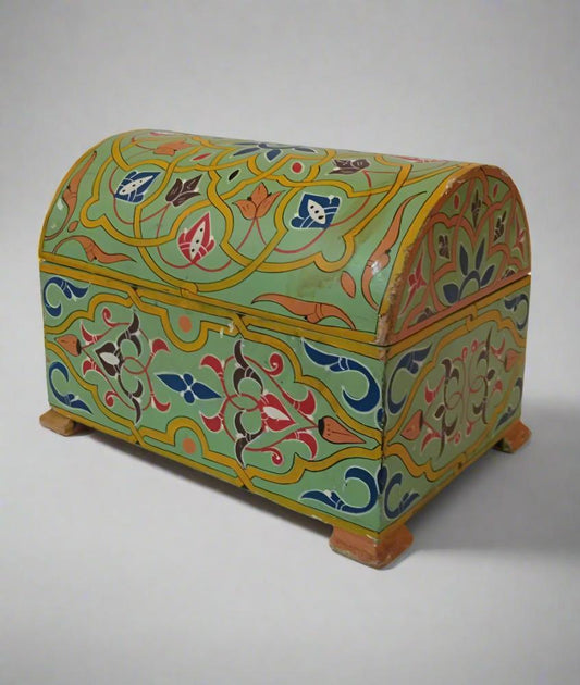 Vintage Moroccan Painted wooden Box