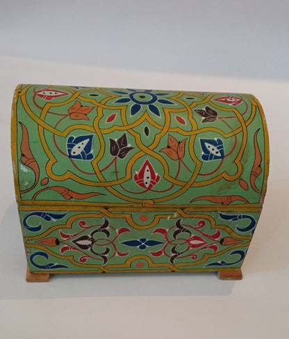 Vintage Moroccan Painted wooden Box 