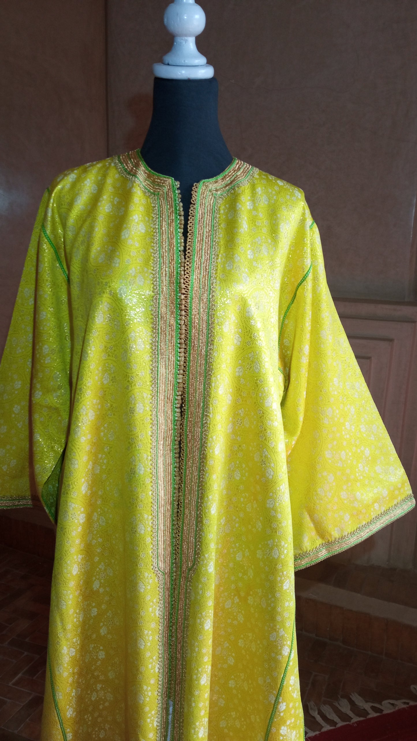 60s long Metalic Moroccan Brocade Caftan