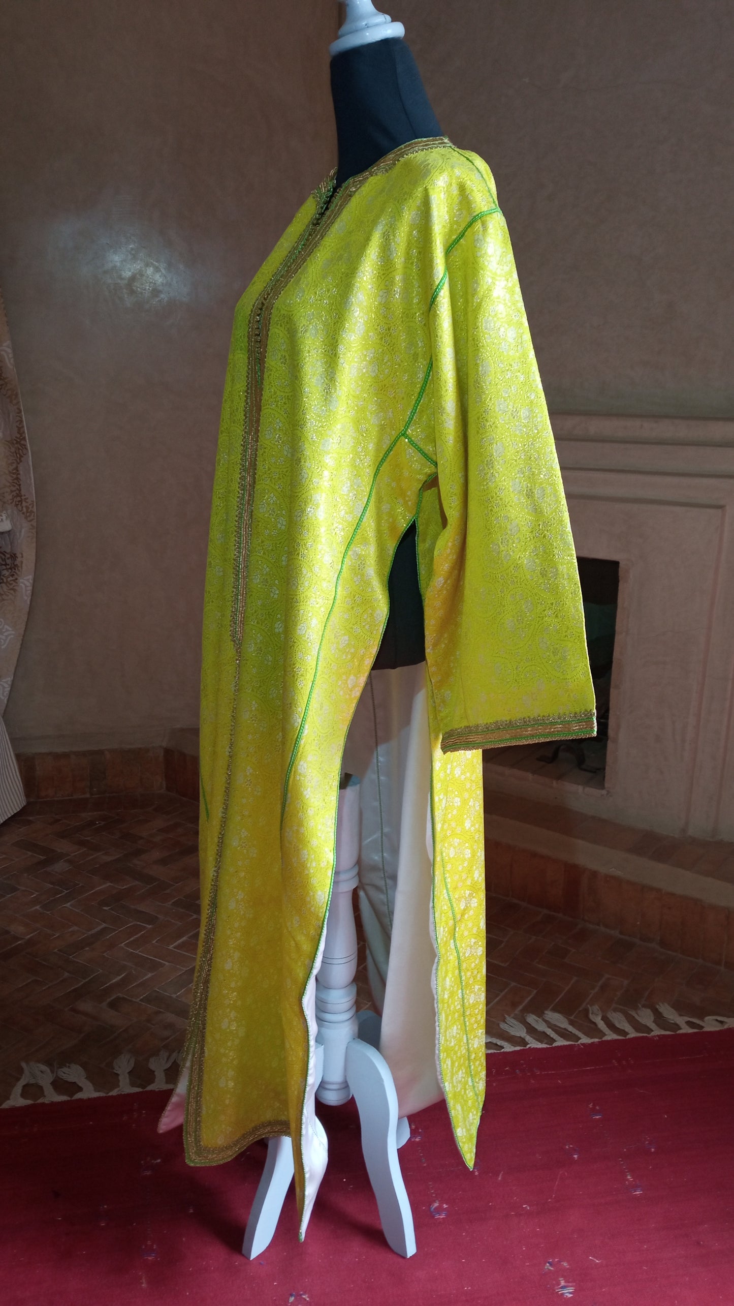 60s long Metalic Moroccan Brocade Caftan