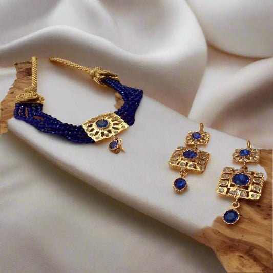 moroccan wedding blue jewelry