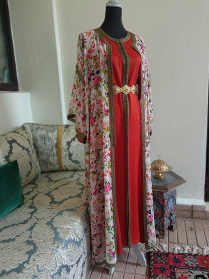 2024 trendy Moroccan wedding Kaftan dress with belt online