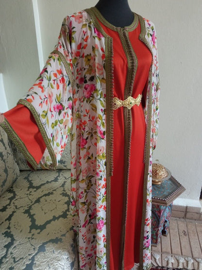 2024 trendy Moroccan wedding Kaftan dress with belt online