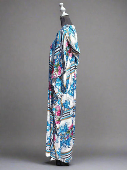 handmade hooded silk kaftan by heritage handmade