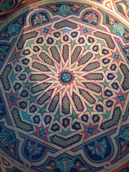 Antique Hand Painted Moroccan Coffee Table