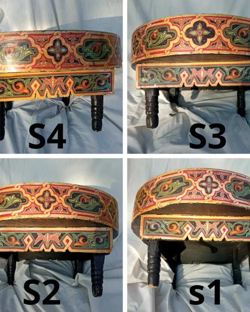 Antique Hand Painted Moroccan Coffee Table