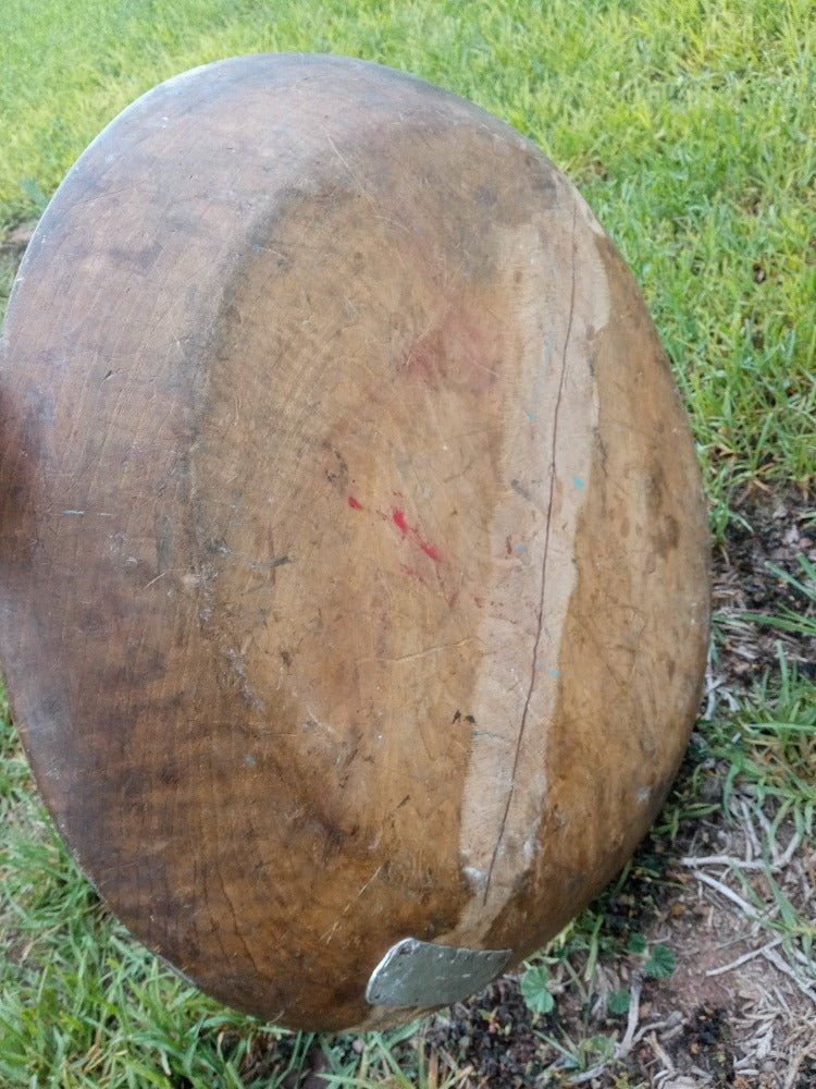 Antique Moroccan Large walnut wood bowl