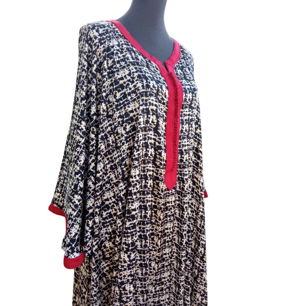 Oversize Sharon silk kaftan dress