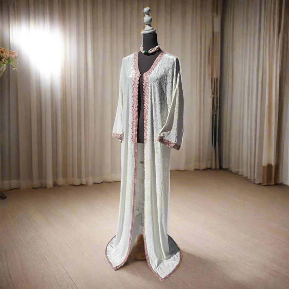 Moroccan Extra long Wedding Velvet Coat kaftan