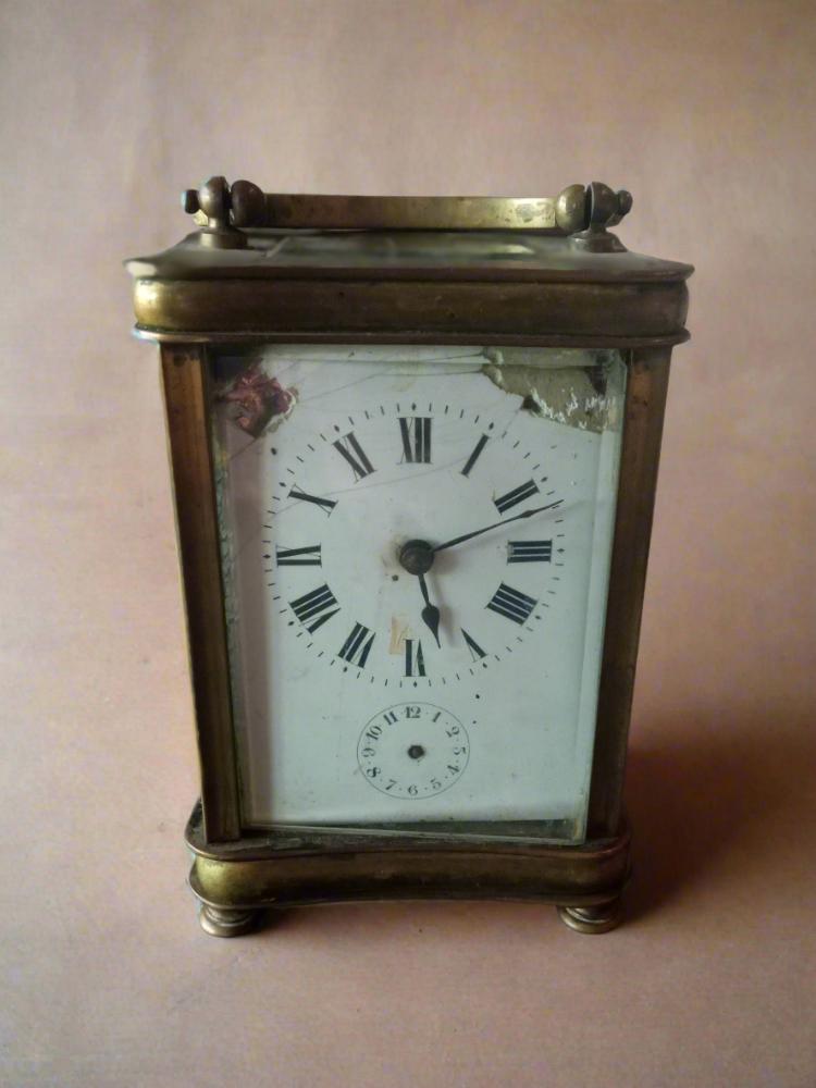 Rare Early 19th Antique French Bronze Carriage Clock