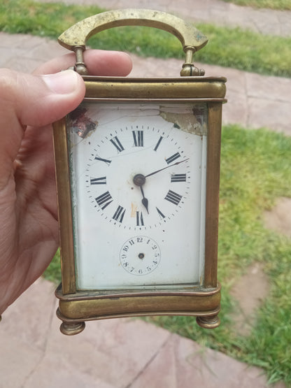 Rare Early 19th Antique French Bronze Carriage Clock