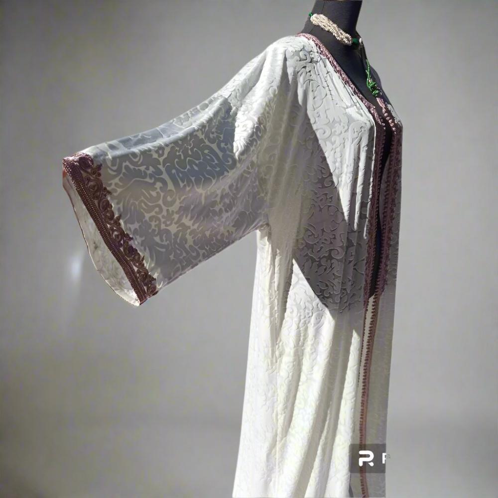 Moroccan Extra long Wedding Velvet Coat kaftan