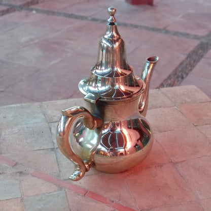 Antique Big Brass Moroccan Teapot for Guest - Heritage Handmade