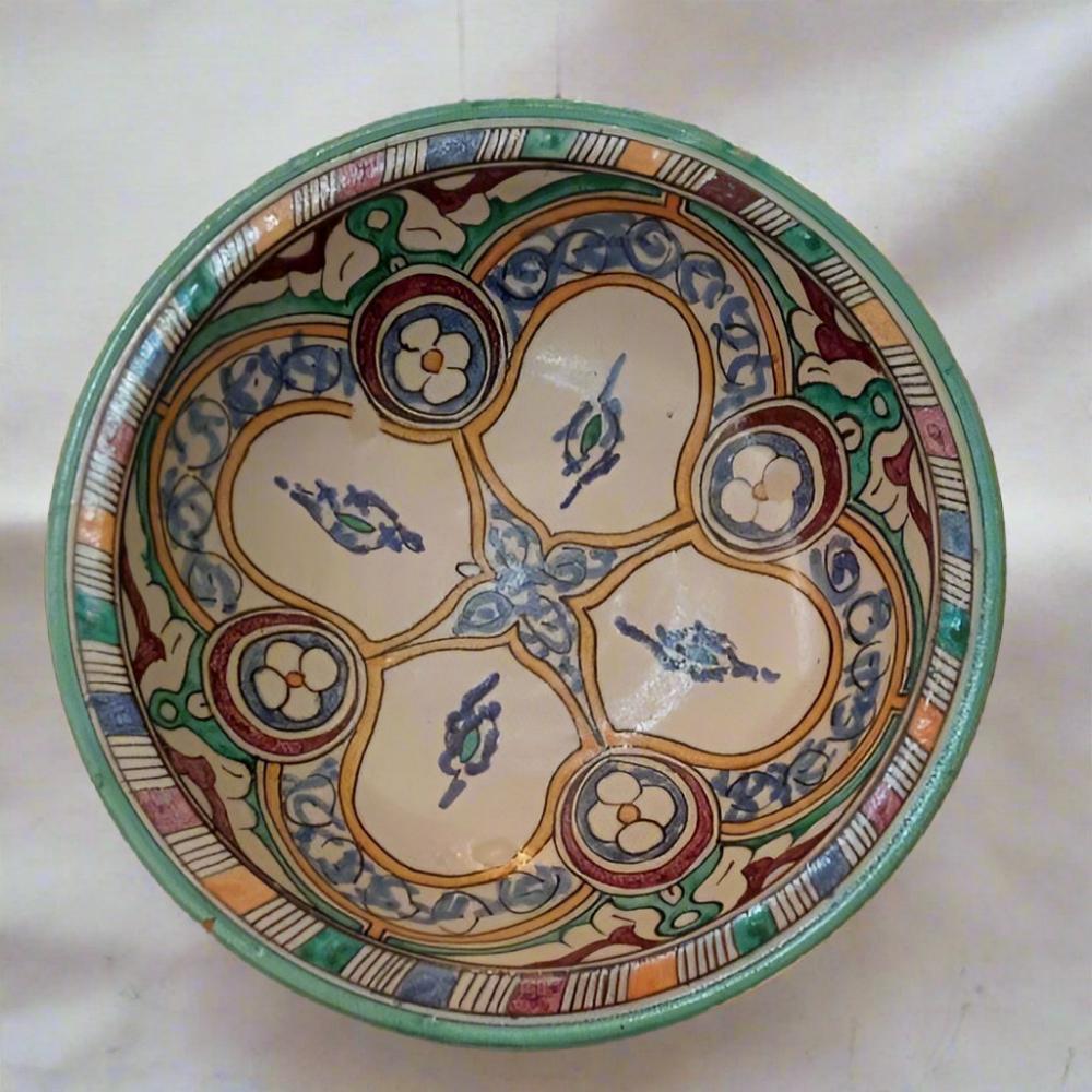 Early 20th Century Morocco Fez Ceramic Bowl for sale - Heritage Handmade