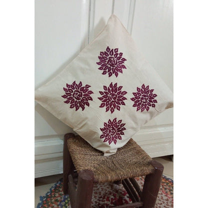 Embroidered Moroccan decorative throw pillow | Customized pillow covers - Heritage Handmade