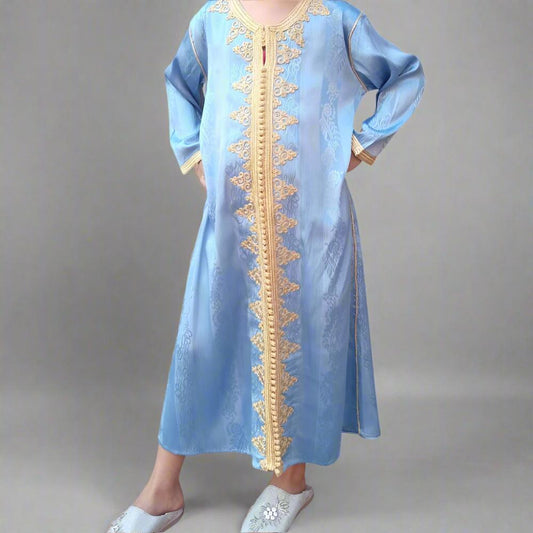 Embroidered Moroccan Kaftan for girls - Heritage Handmade