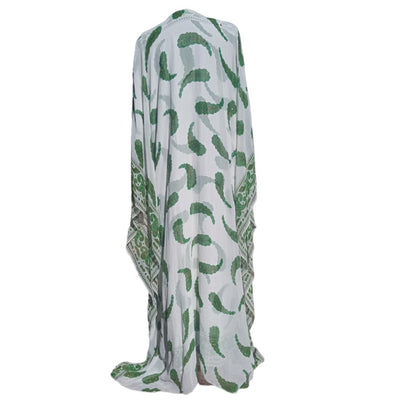 Green Gandoura Caftan 2 piece for women - Heritage Handmade