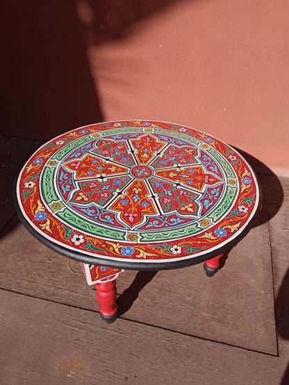 Hand painted Moroccan rustic coffee table - Heritage Handmade