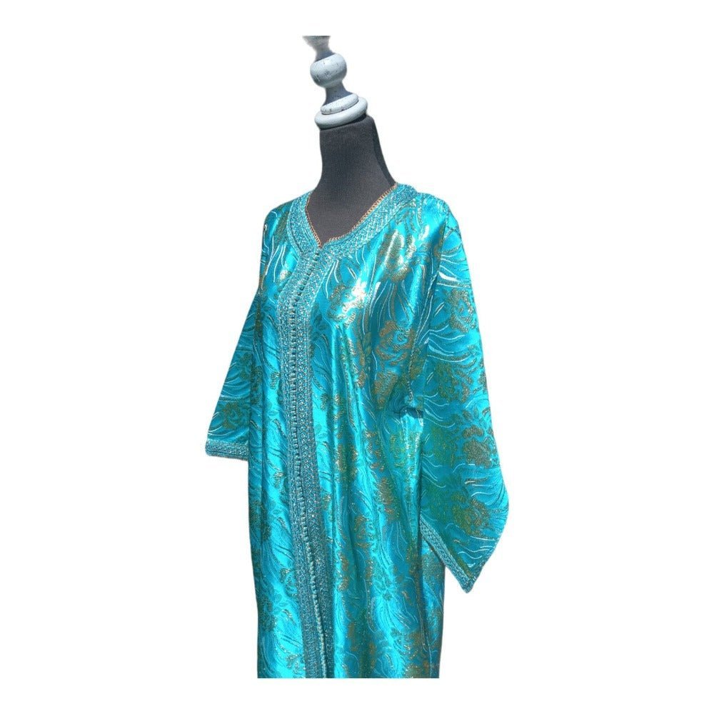 60s Moroccan Metallic Brocade Caftan