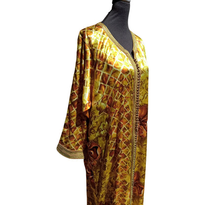 Vintage Moroccan 2 piece kaftan Satin