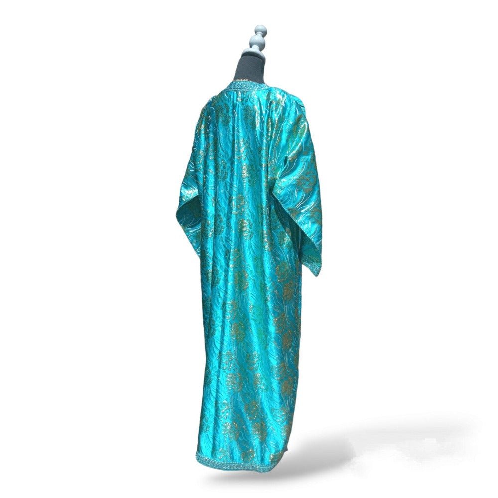 wedding moroccan blue caftan for women 