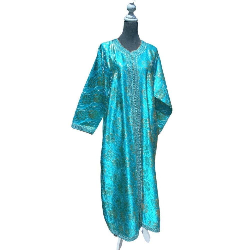 60s Moroccan Metallic Brocade kaftan