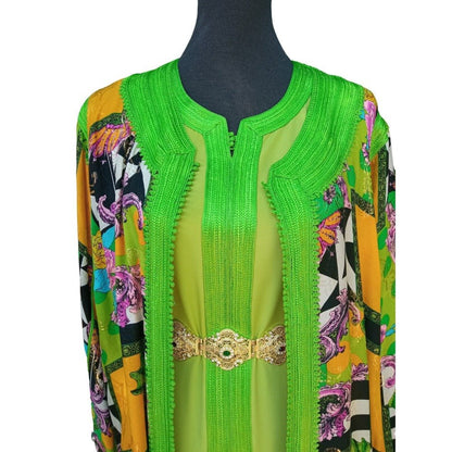 60s Moorish 2 piece Kaftan with golden belt