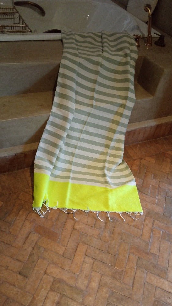 Moroccan striped peshtemal towel fouta