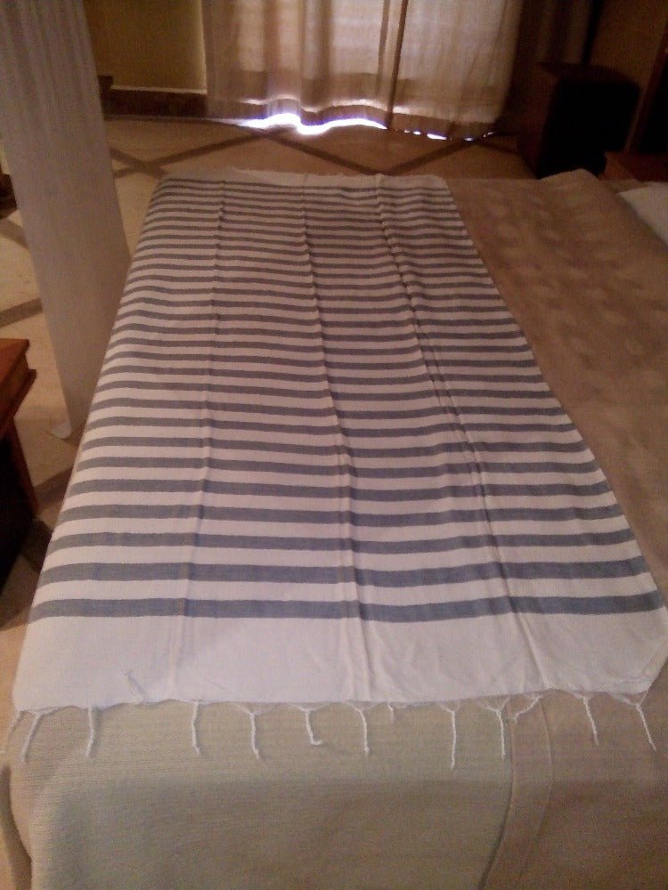 Moroccan striped peshtemal towel fouta