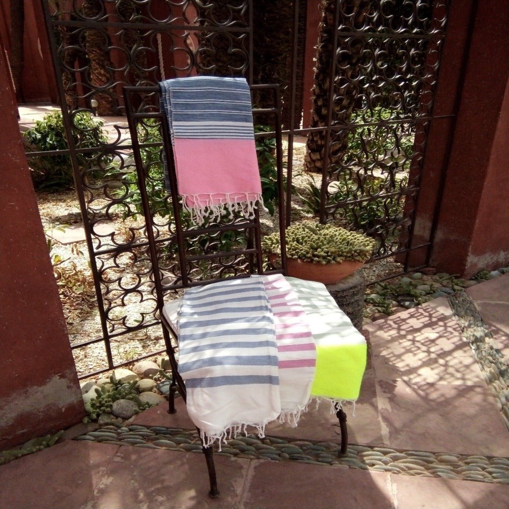 Moroccan striped peshtemal towel fouta