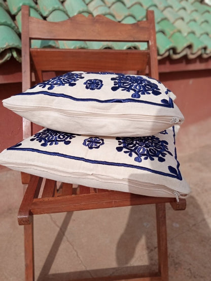 Set of 2 Moroccan Embroidered Pillow cases