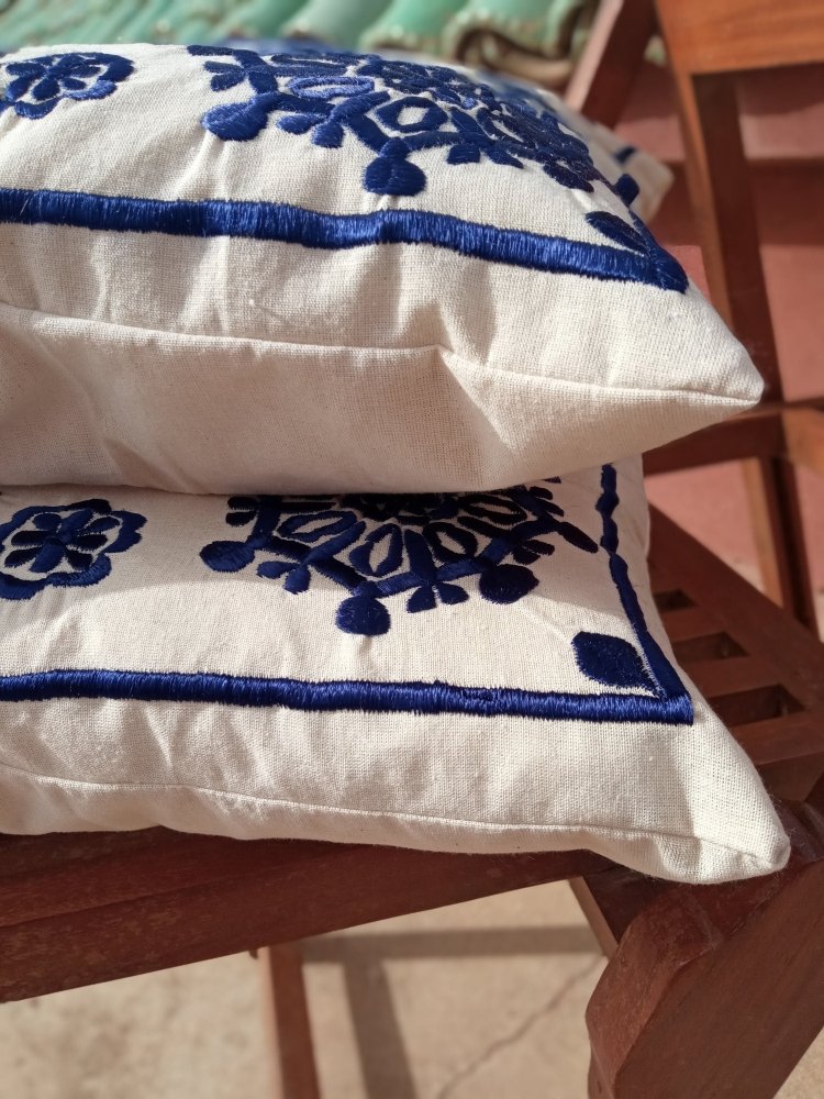 Set of 2 Moroccan Embroidered Pillow cases