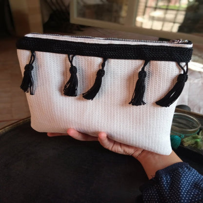 Moroccan white accessory bag