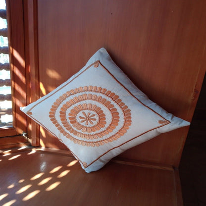 Enhance your home decor with exquisite Moroccan Cooper throw pillows featuring intricate embroidery.