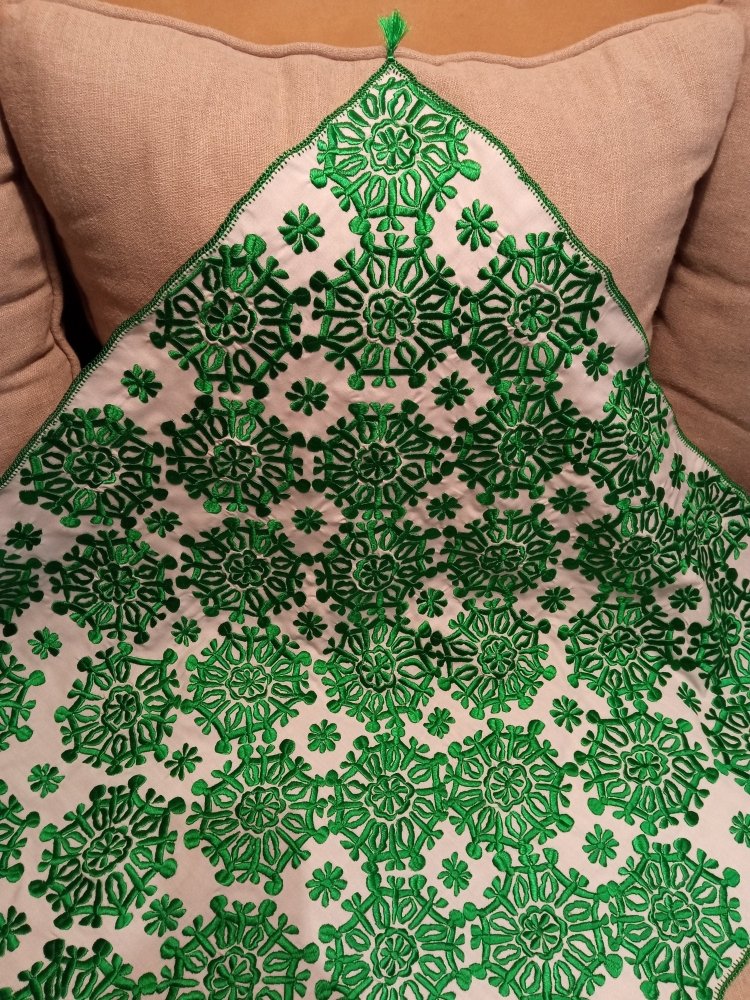 Moroccan GREEN Embroidered cushion's cover