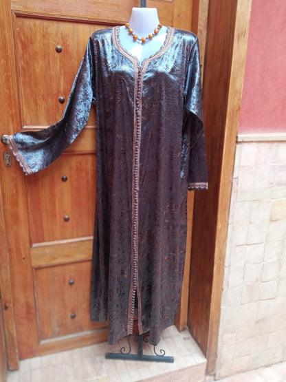 Vintage Moroccan caftans for sale - Silk kaftan at Heritage Handmade