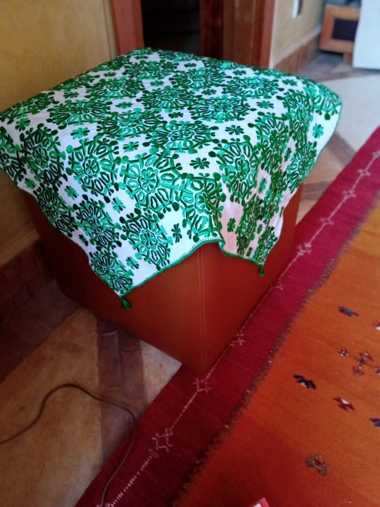 Moroccan GREEN Embroidered cushion's cover