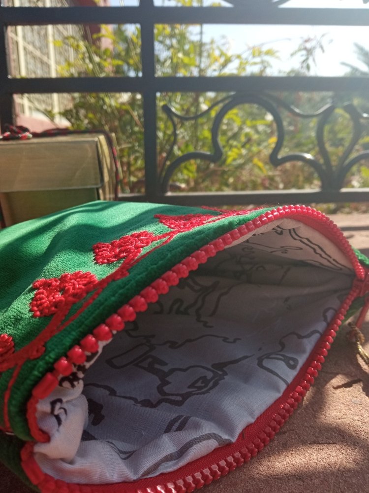 Velvet makeup bags with Christmas designs