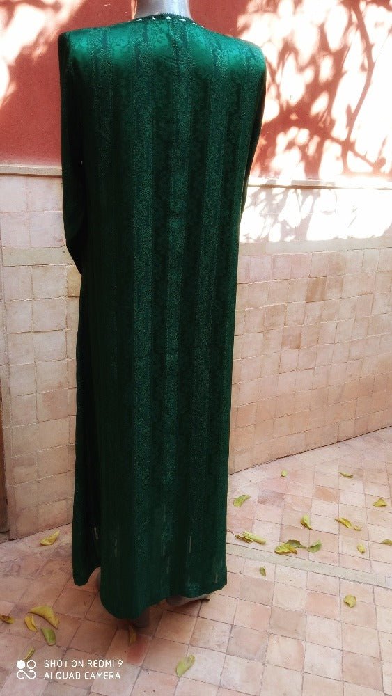 Royal Green Moroccan wedding Kaftan dress - Nikkah dress