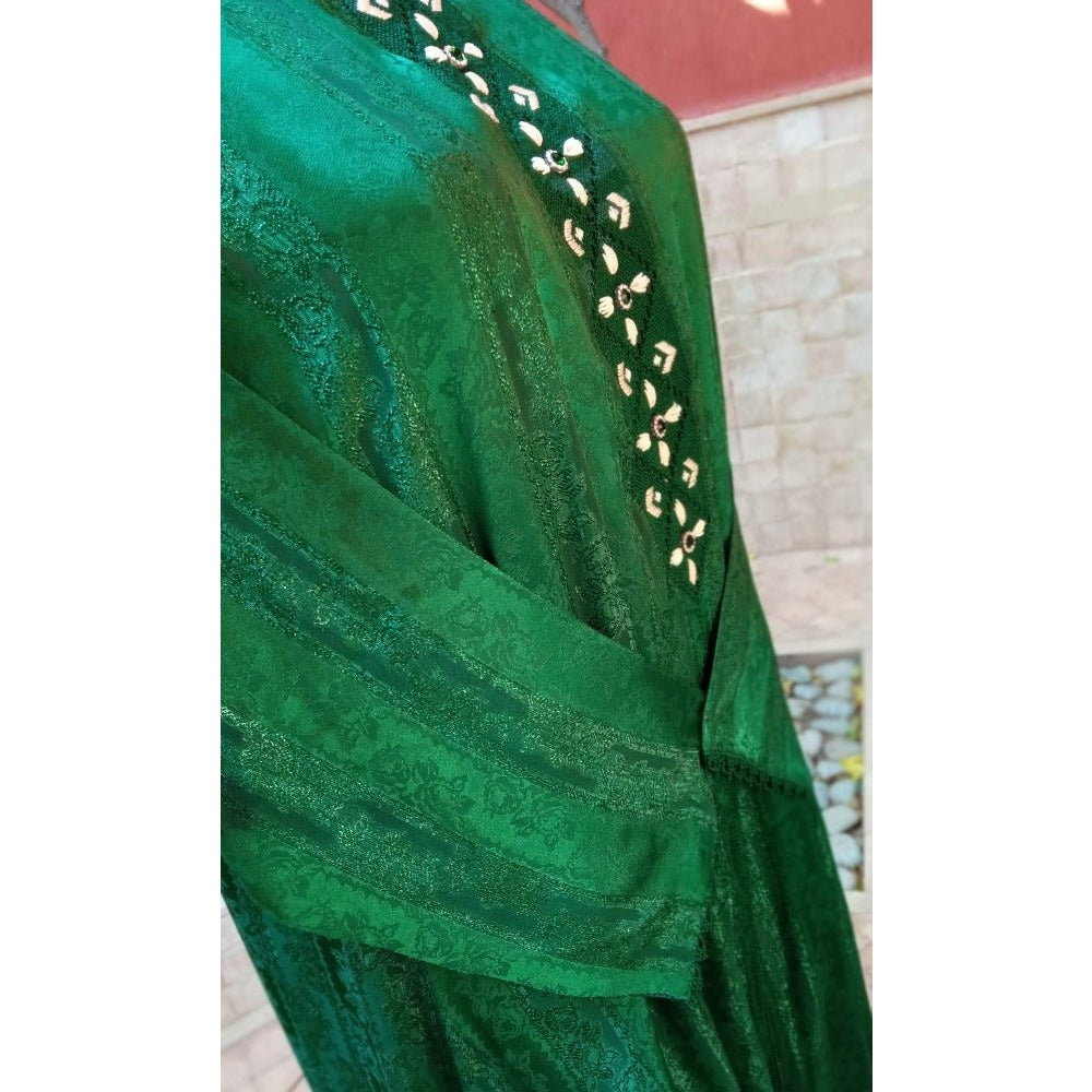 Royal Green Moroccan wedding Kaftan dress - Nikkah dress