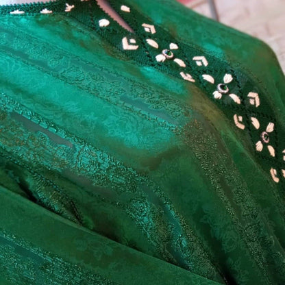 Royal Green Moroccan wedding Kaftan dress - Nikkah dress