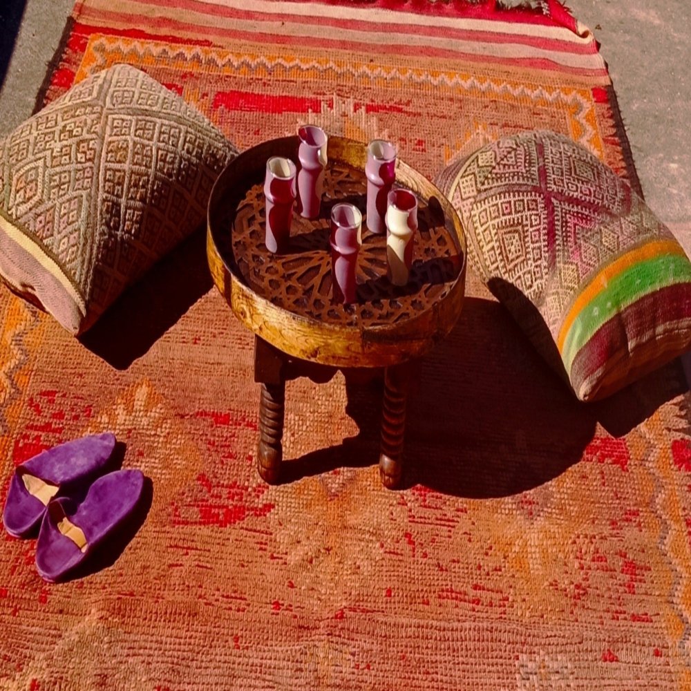 moroccan round wood coffee table