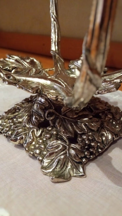 Antique Silver Grapevine Stand Bowl